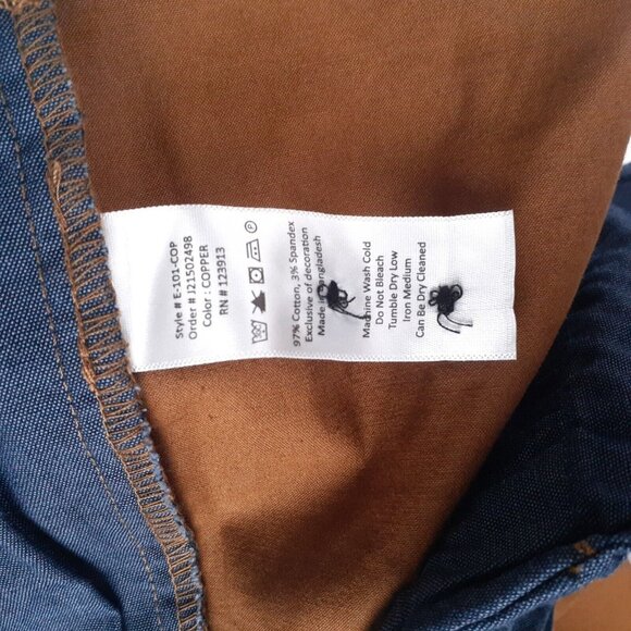 JACHS NEW YORK Pants Straight Fit Chino Mid Rise Mens Copper Brown Casual - Picture 12 of 12